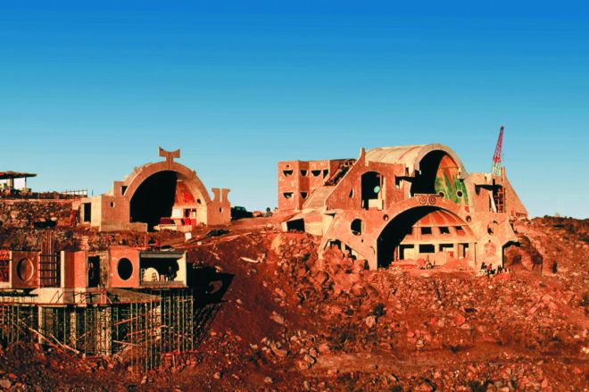A earth casted micro city