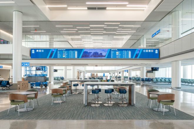 Updated area for waiting in the airport
