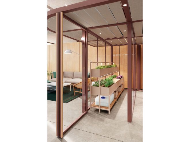A view of the garden in a tight space