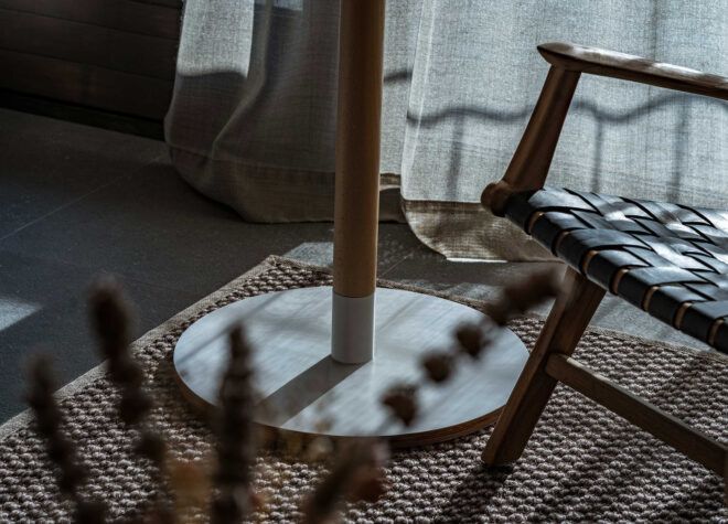The base of the Köllen Loop coat rack