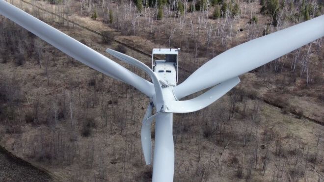 A windmill with an attachment
