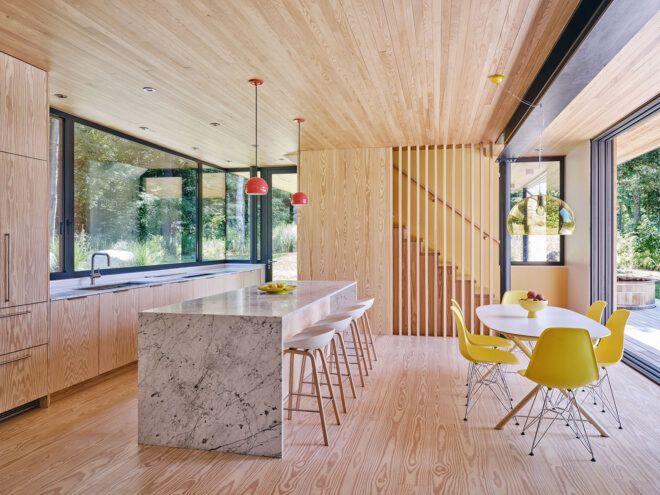 A bright wood kitchen