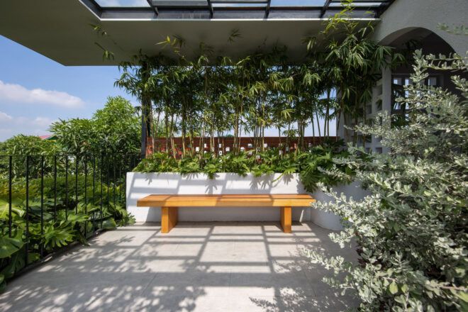 Garden at the top of the Folding House