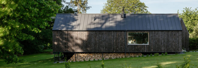 Exterior view of the house with an in-law suite