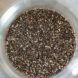 Chia seeds, brown and white flecks