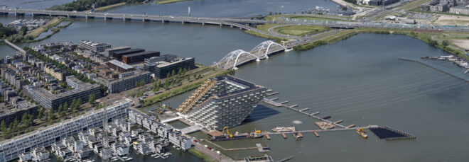 Aerial view of the Sluishuis residential building