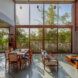 A wall full of windows from the living room