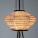 A lamp that hangs with its ridges