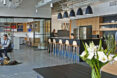 A kitchen and eating area