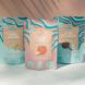 Three scents of shampoo and body wash in pink and blue