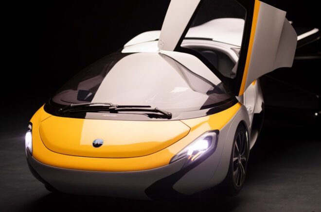 The Aeromobil AM 4.0 in orange