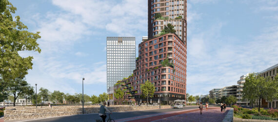 A cluster of a high-rise buildings