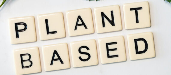 Plant based spelled out on wooden blocks