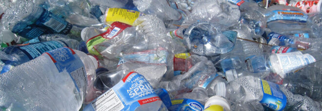 Many single-use plastic battles piled up