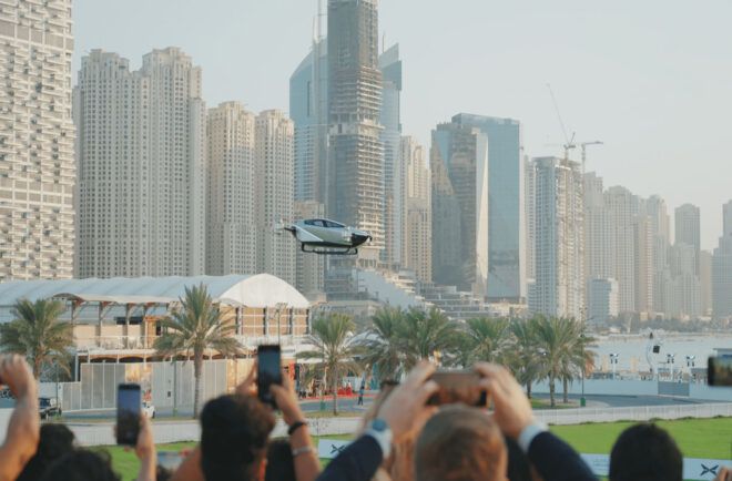 XPENG X2 flying car over Dubai