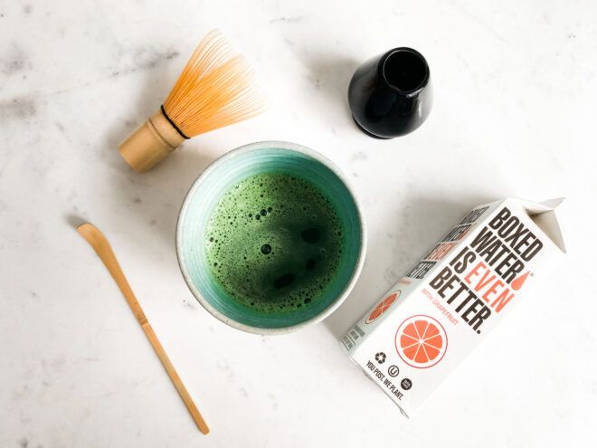 Matcha mix and grapefruit Boxed Water