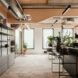 Additional office space with black trim windows