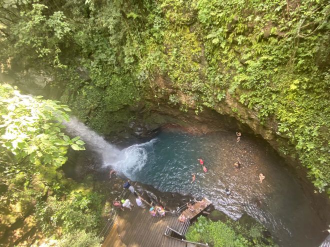 View of waterfall from the top