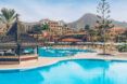 Pools outside luxury hotel