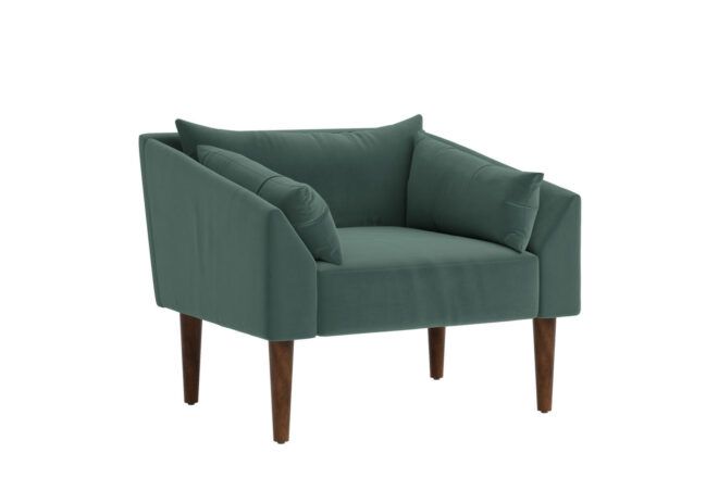Recycled chair in seafoam color