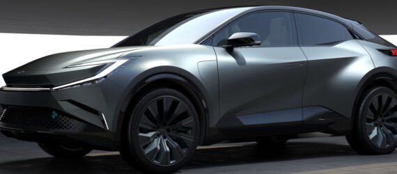 Side view of the bZ compact SUV