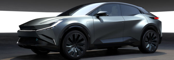 Side view of the bZ compact SUV