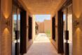 Walkway with glass doors