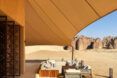 Sitting area under tent or umbrella-like roof