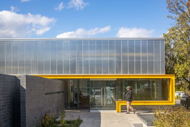 Close view of the floor-to-ceiling windows for natural light inside