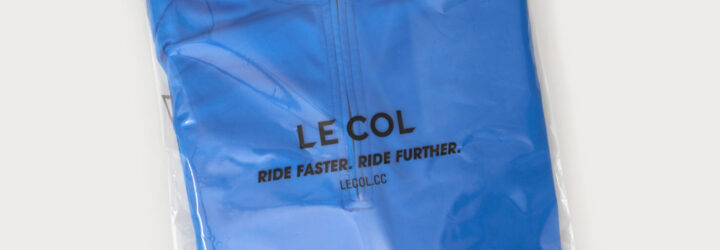 A sealed blue bag