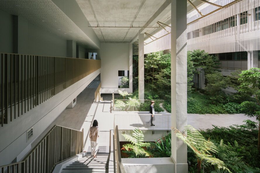 An inner courtyard of a unversity