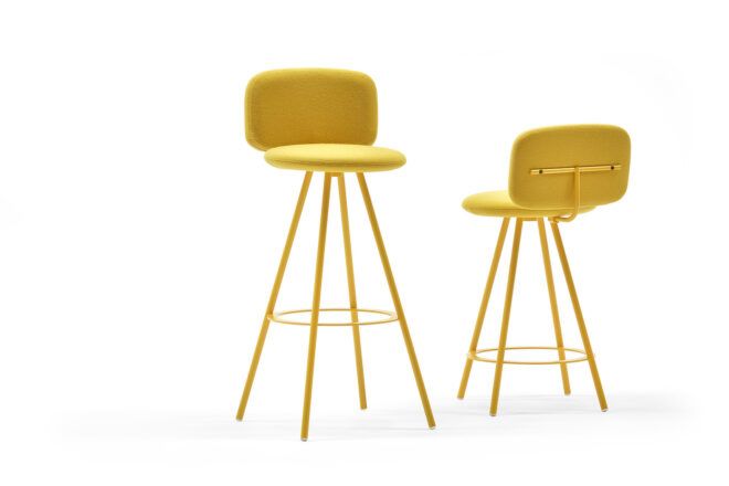 Two yellow stools