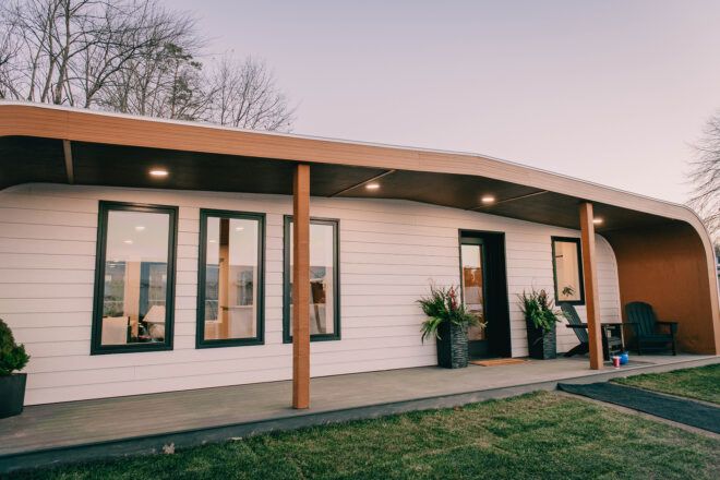 A 3D printed one-story home
