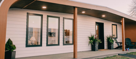 A one-story 3D printed home