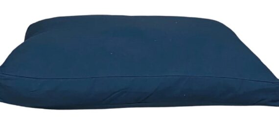 A square blue cushion
