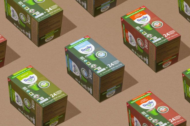 Rows of coffee boxes