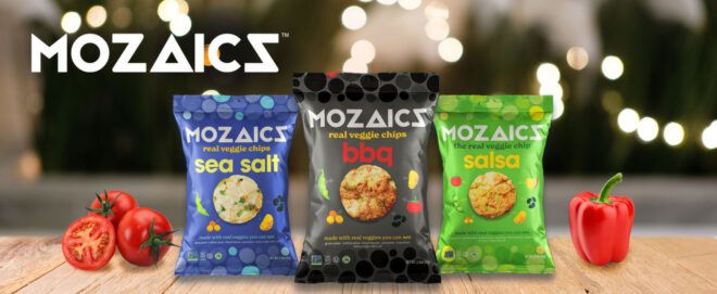 Three bags of Mozaics chips