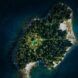 An aerial view of an island