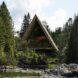 A triangular shaped cabin