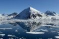 A river and snowy mountain landscape
