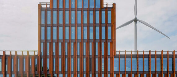 An up-close of a building surface