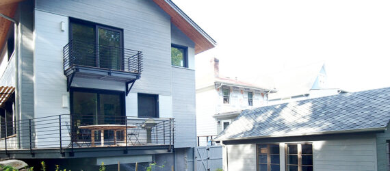 Two-story home in the daylight